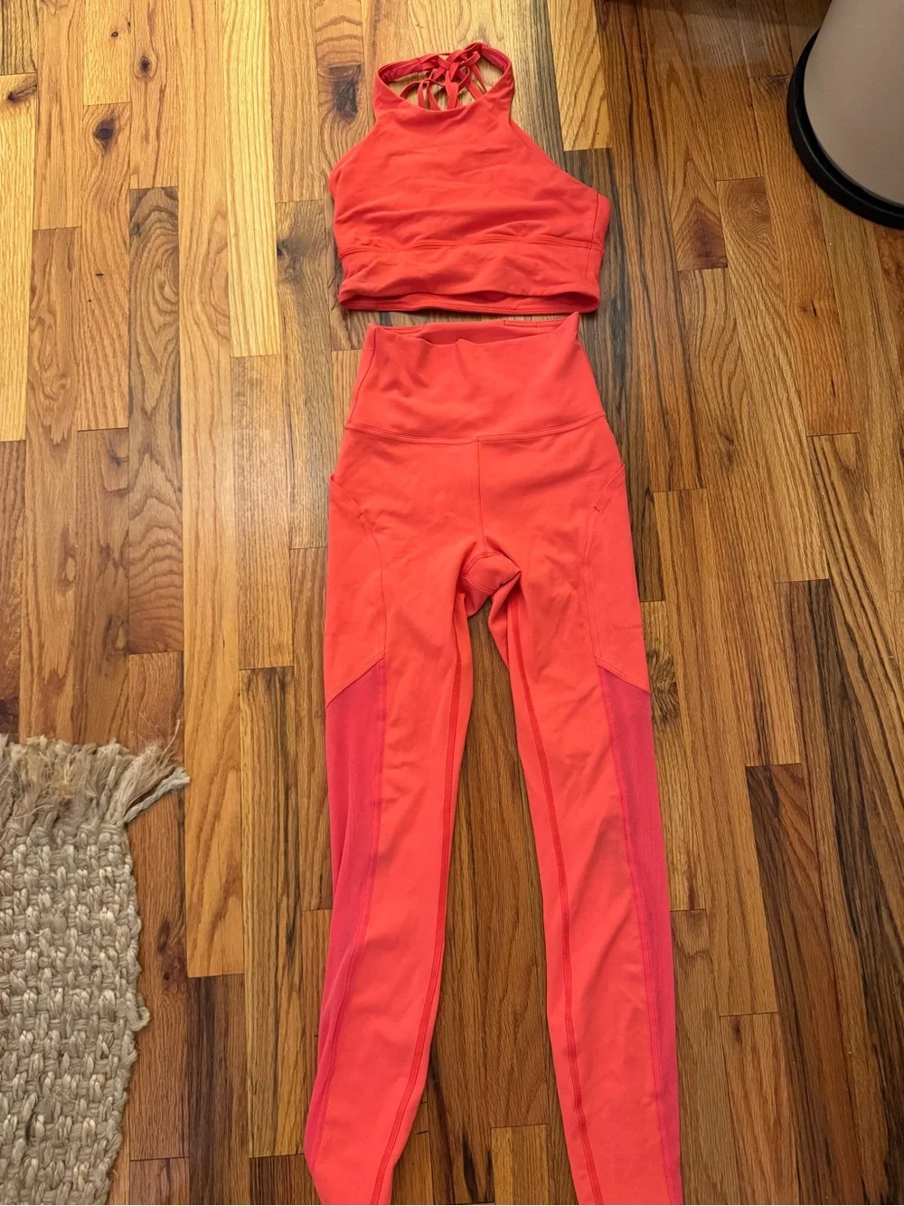 lululemon athletica Coral High-Rise Leggings & Strappy Crop Top Set